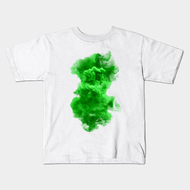 Green and white cloud Kids T-Shirt by PallKris